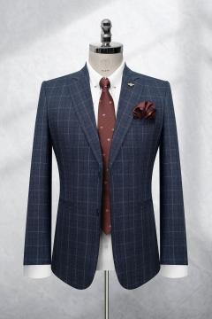 Bộ Suit Caro Xanh Sọc Vàng Modern Fit TGS359